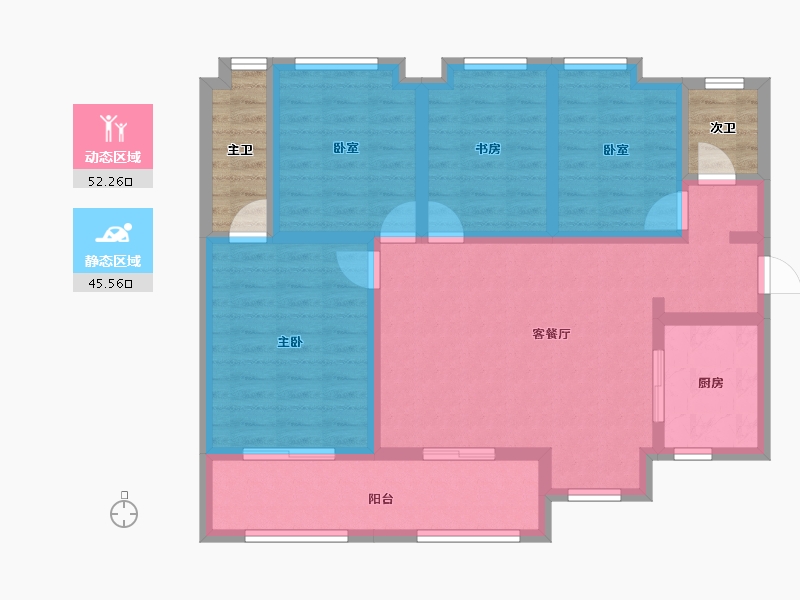 广东省-清远市-雅居乐清远雅郡-93.45-户型库-动静分区