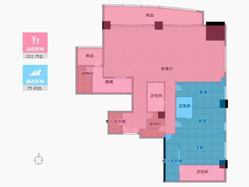 重庆-重庆市-重庆来福士住宅-271.63-户型库-动静分区