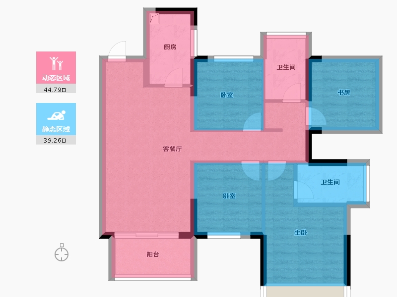 广西壮族自治区-南宁市-保利领秀前城-74.00-户型库-动静分区