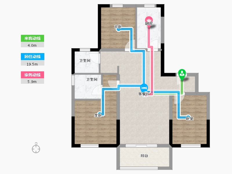 黑龙江省-哈尔滨市-绿地·东北亚国博城-87.20-户型库-动静线