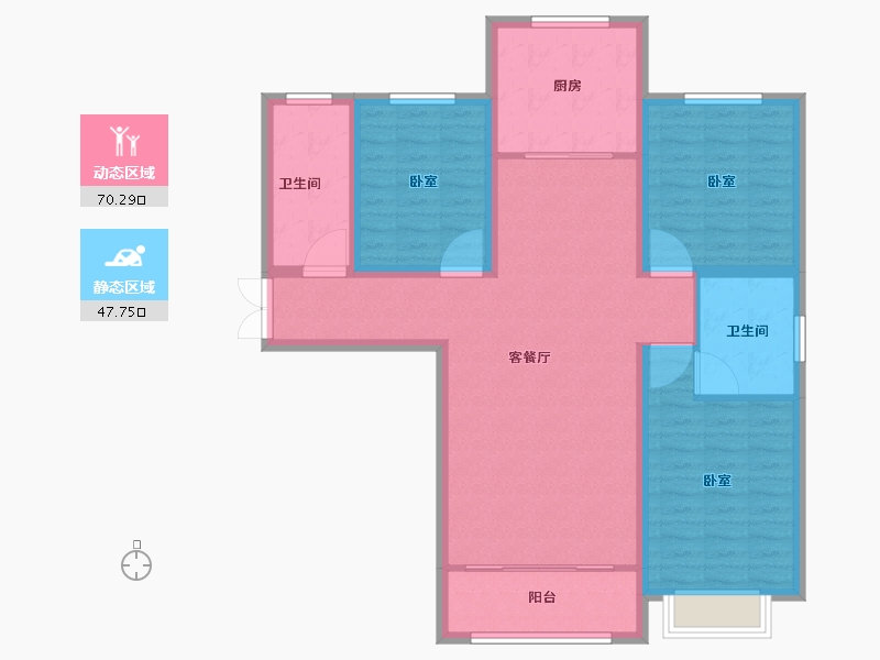 甘肃省-兰州市-和平嘉园-106.38-户型库-动静分区