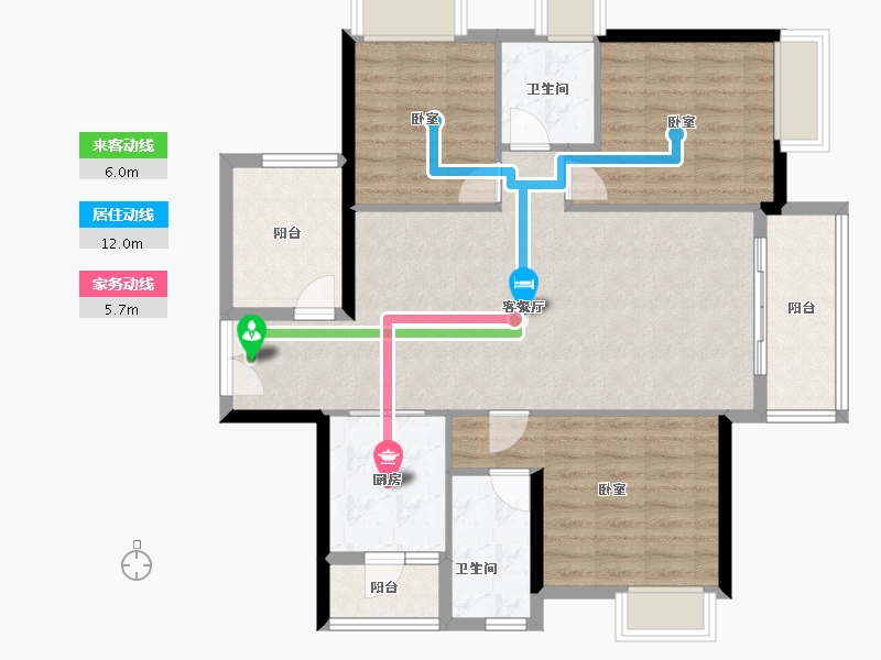 广东省-佛山市-保利中央公园-100.46-户型库-动静线