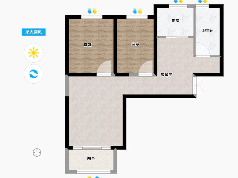 甘肃省-兰州市-润泽佳苑-72.01-户型库-采光通风