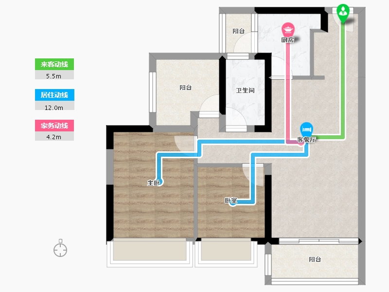 广东省-中山市-时光樾-65.79-户型库-动静线