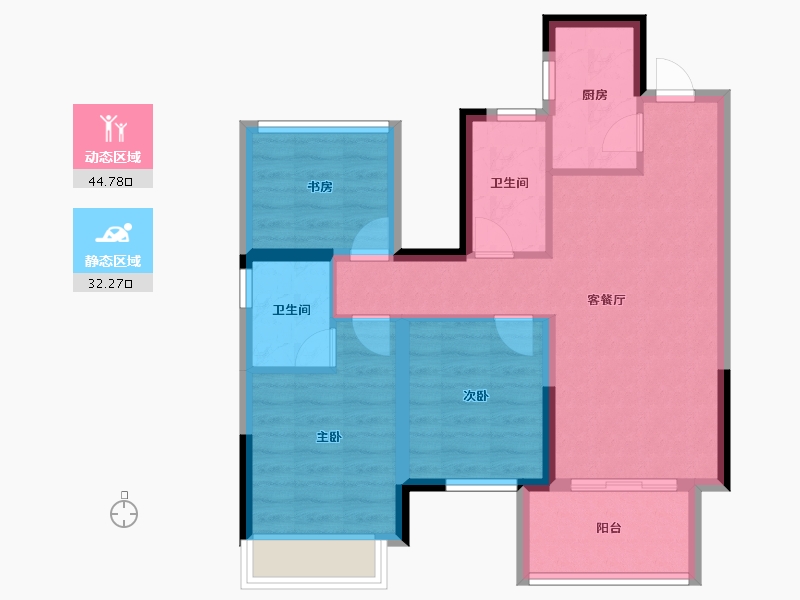 广西壮族自治区-南宁市-保利领秀前城-68.00-户型库-动静分区