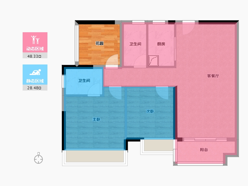 广东省-佛山市-捷和广场-75.73-户型库-动静分区