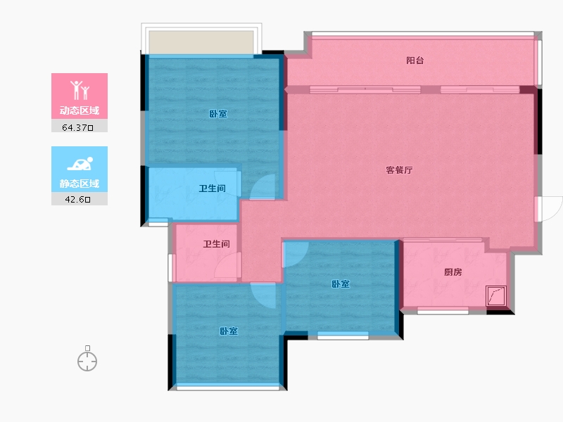 广东省-江门市-保利云上西棠-97.25-户型库-动静分区