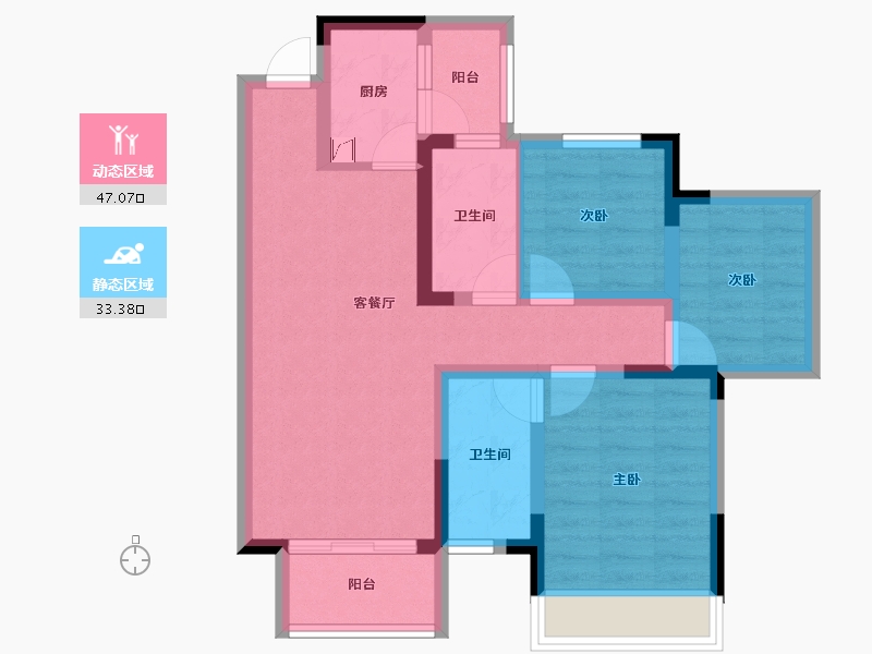 广西壮族自治区-南宁市-保利领秀前城-69.92-户型库-动静分区