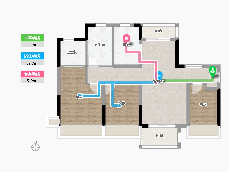 广东省-清远市-石榴春江湖畔-76.00-户型库-动静线