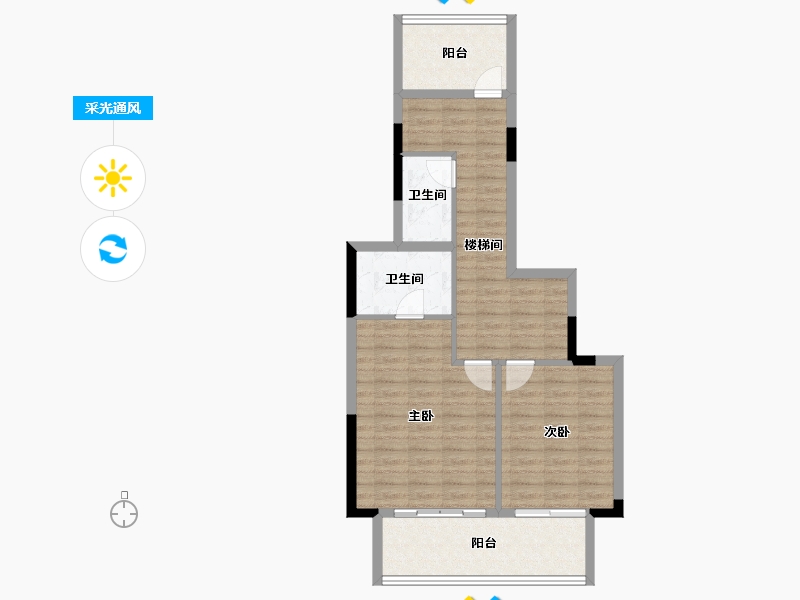 广西壮族自治区-南宁市-建发央玺-74.26-户型库-采光通风