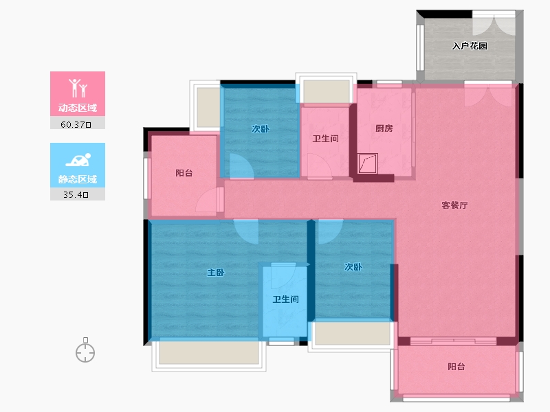 广东省-佛山市-中恒海晖城-91.44-户型库-动静分区