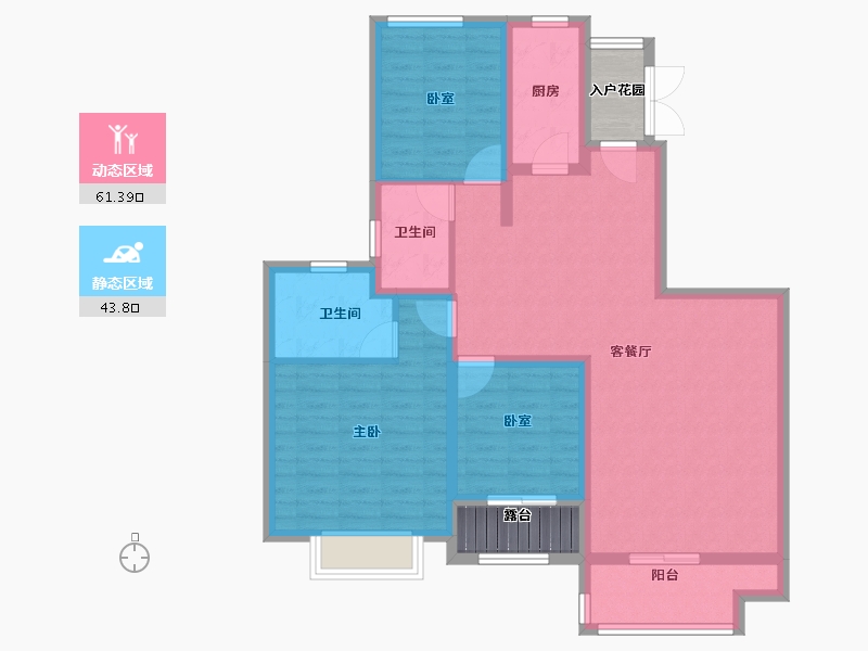 浙江省-宁波市-恒大山水城-100.00-户型库-动静分区