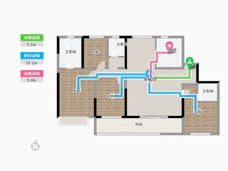 浙江省-宁波市-绿城·新桂沁澜-145.60-户型库-动静线