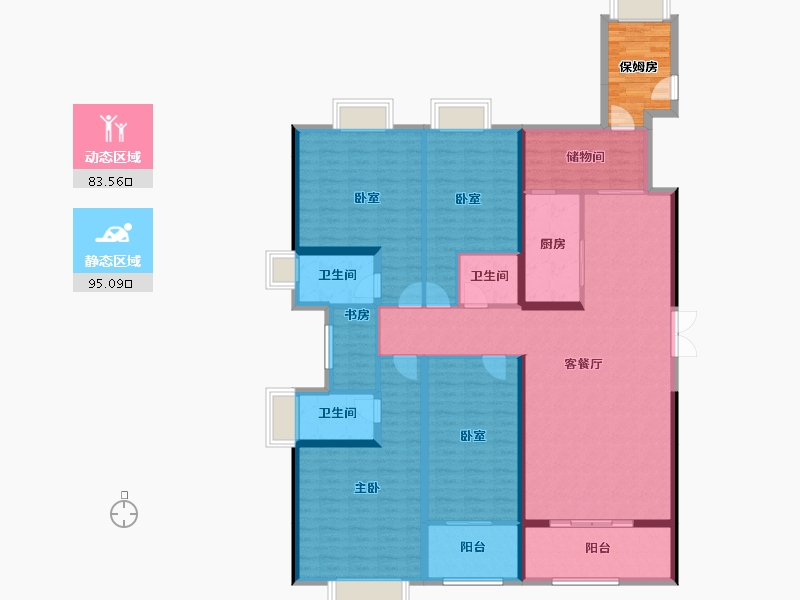 北京-北京市-的飒飒 -144.00-户型库-动静分区