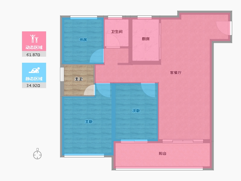 江西省-南昌市-鸿海万科天空之城-92.01-户型库-动静分区