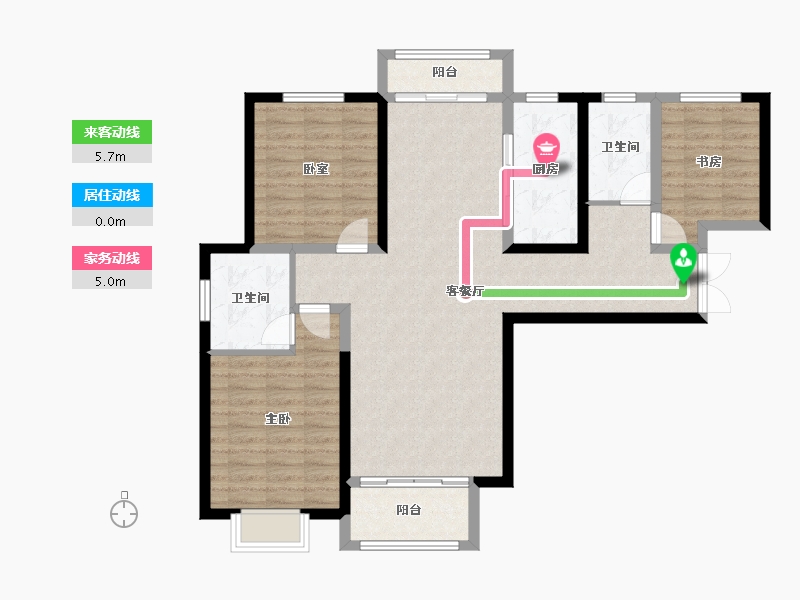 甘肃省-兰州市-润泽佳苑-101.22-户型库-动静线