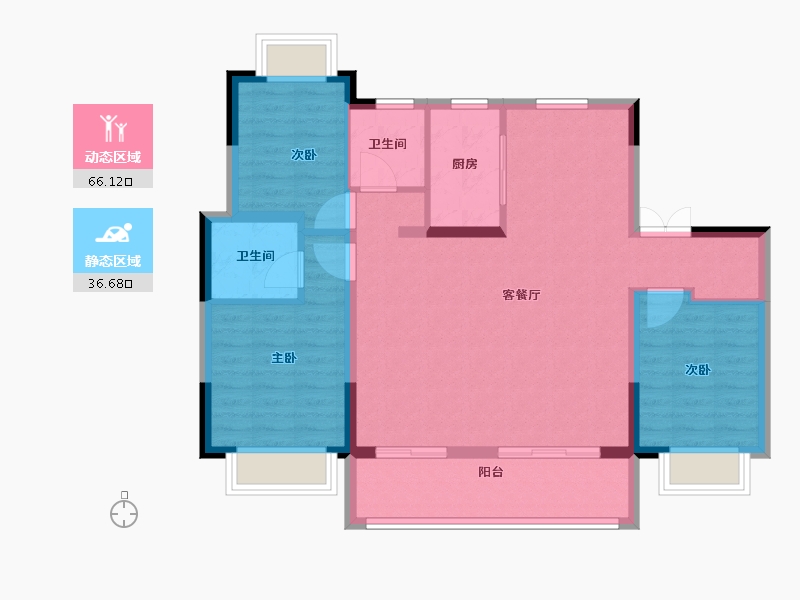 江西省-南昌市-聚仁公园里-92.80-户型库-动静分区