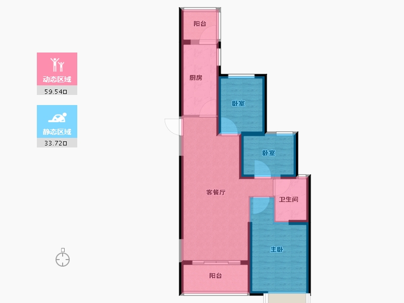 甘肃省-兰州市-恒大未来城-83.21-户型库-动静分区