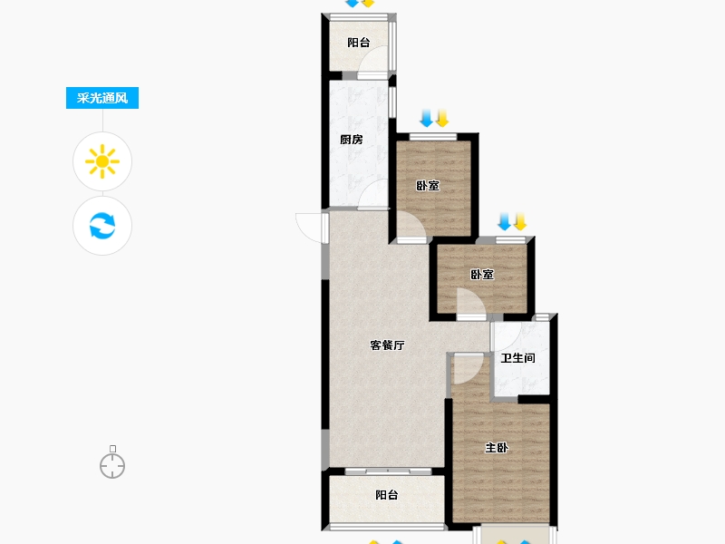 甘肃省-兰州市-恒大未来城-83.21-户型库-采光通风