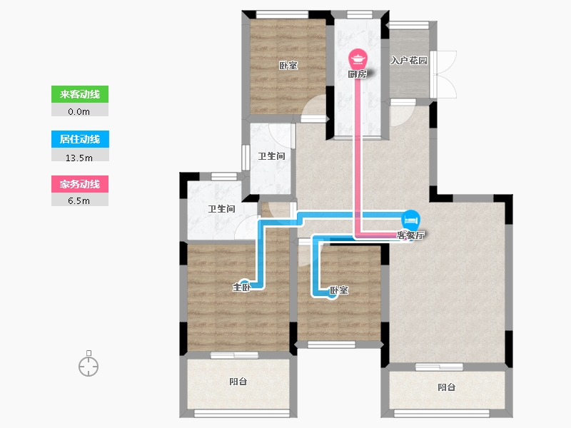 浙江省-宁波市-恒大山水城-87.19-户型库-动静线