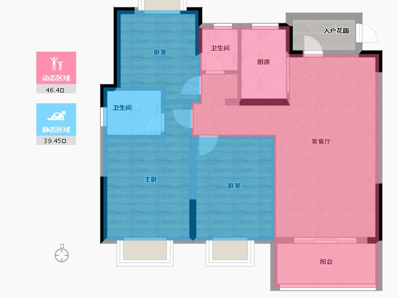 江西省-南昌市-聚仁公园里-80.00-户型库-动静分区