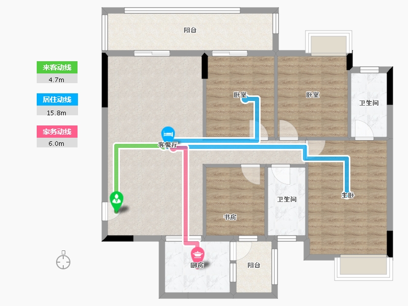 广西壮族自治区-桂林市-彰泰伴山云庐-114.00-户型库-动静线