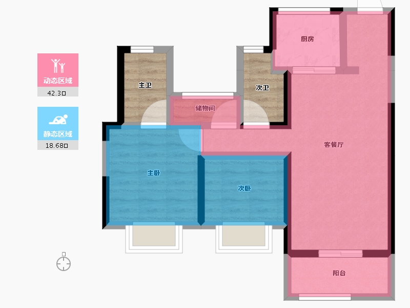 浙江省-绍兴市-公元2020-59.93-户型库-动静分区