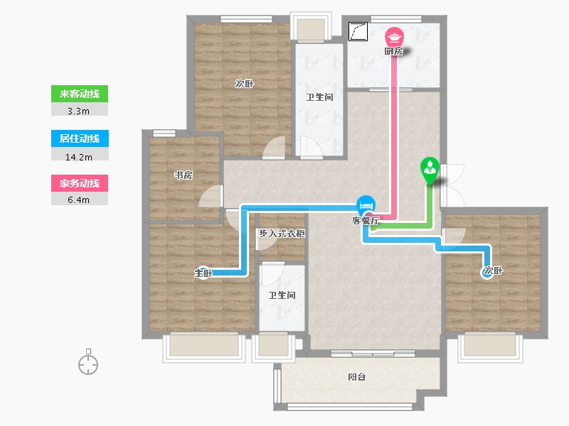 福建省-福州市-中庚·香山小镇-122.00-户型库-动静线