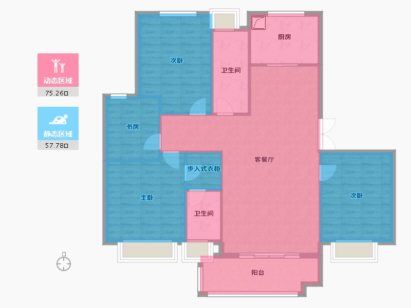 福建省-福州市-中庚·香山小镇-122.00-户型库-动静分区