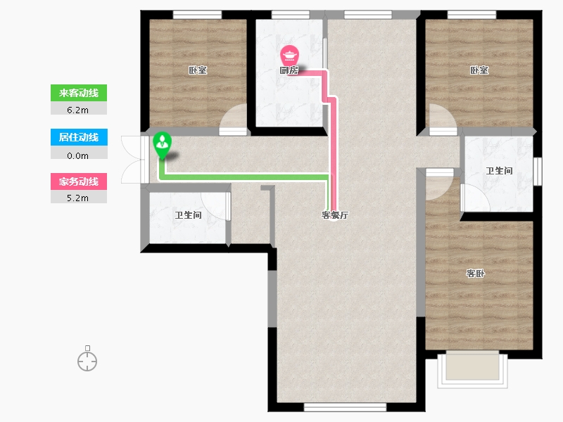 甘肃省-兰州市-树人莱雅居三期-91.10-户型库-动静线