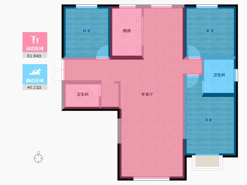 甘肃省-兰州市-树人莱雅居三期-91.10-户型库-动静分区