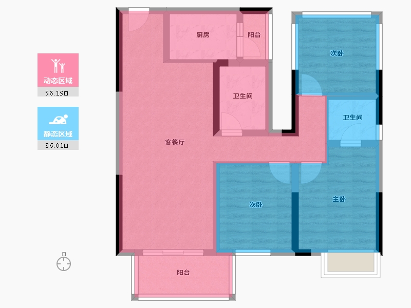 广西壮族自治区-南宁市-路桥壮美山湖-81.02-户型库-动静分区