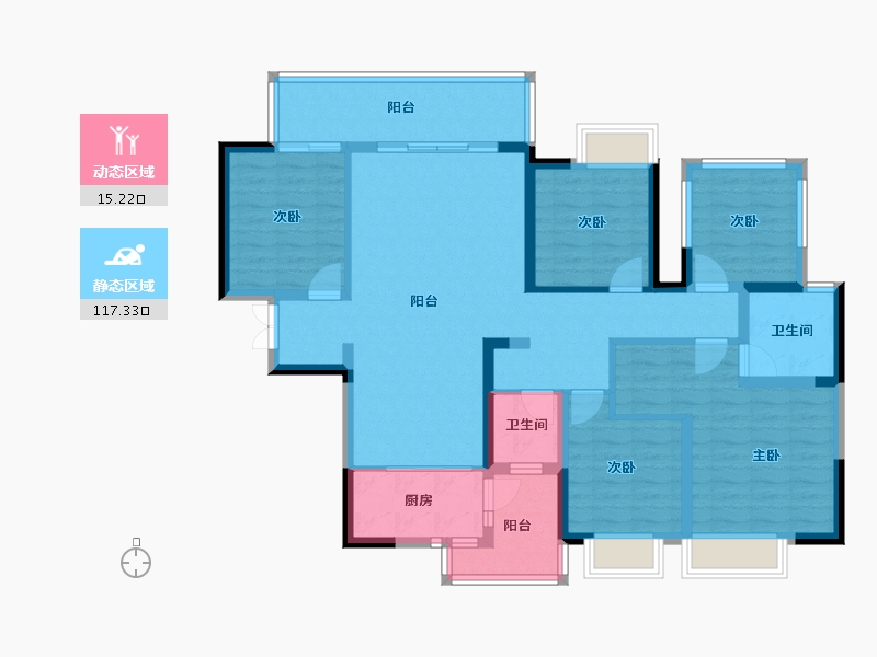 广西壮族自治区-南宁市-路桥壮美山湖-118.05-户型库-动静分区