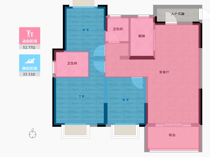 江西省-南昌市-聚仁公园里-80.00-户型库-动静分区