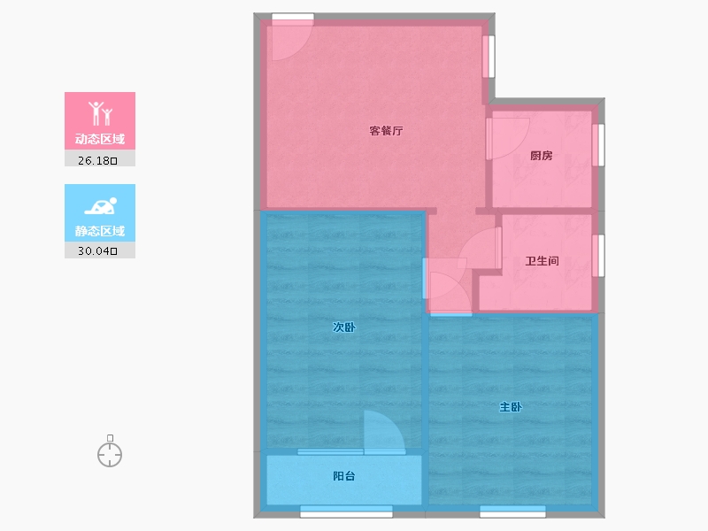 上海-上海市-新闵小区-52.00-户型库-动静分区