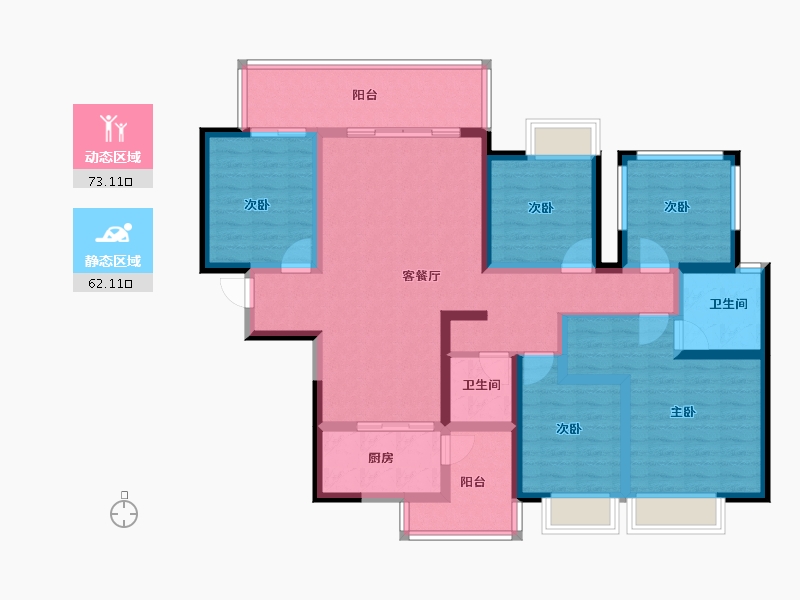 广西壮族自治区-南宁市-路桥壮美山湖-119.26-户型库-动静分区