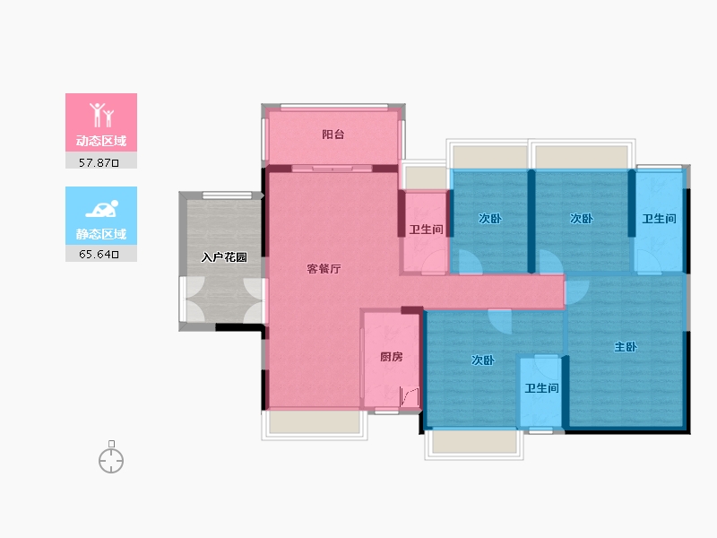 广东省-佛山市-中恒海晖城-121.59-户型库-动静分区