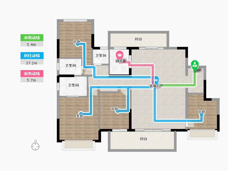 广西壮族自治区-南宁市-建发央玺-147.00-户型库-动静线