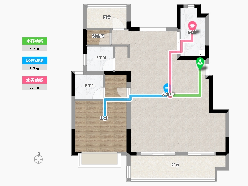 安徽省-合肥市-合肥雅郡-88.00-户型库-动静线