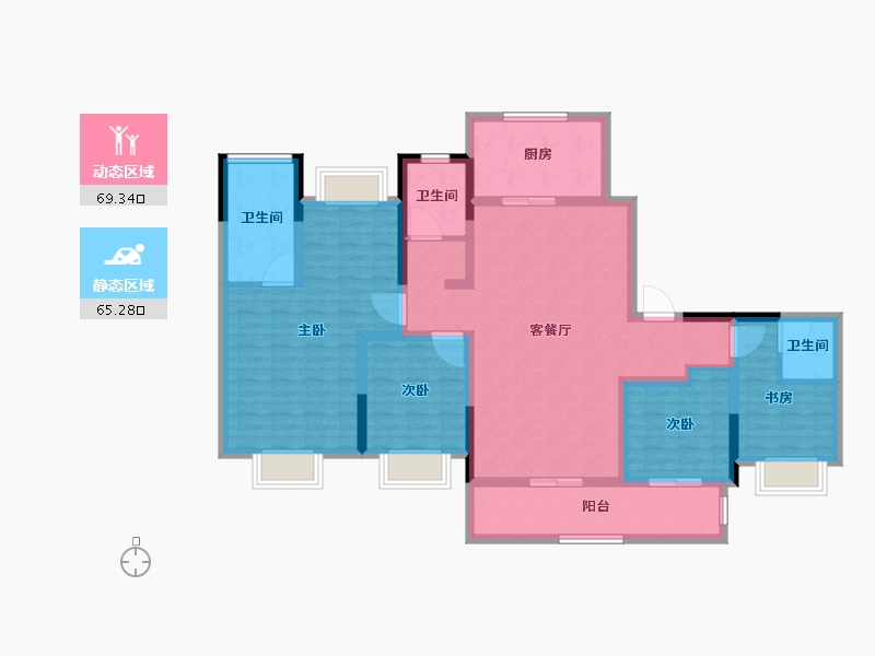 浙江省-绍兴市-公元2020-119.59-户型库-动静分区