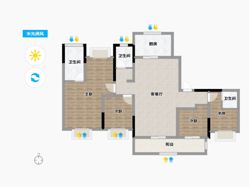 浙江省-绍兴市-公元2020-119.59-户型库-采光通风