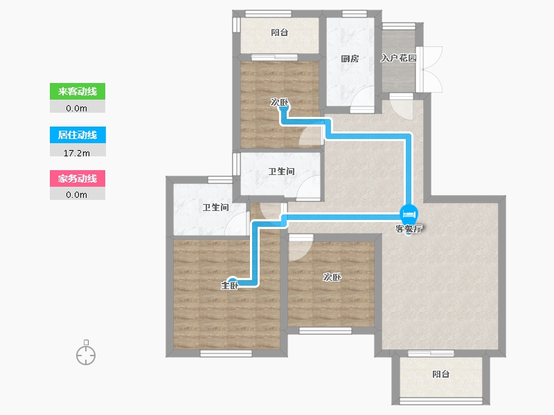 浙江省-宁波市-恒大山水城-92.00-户型库-动静线