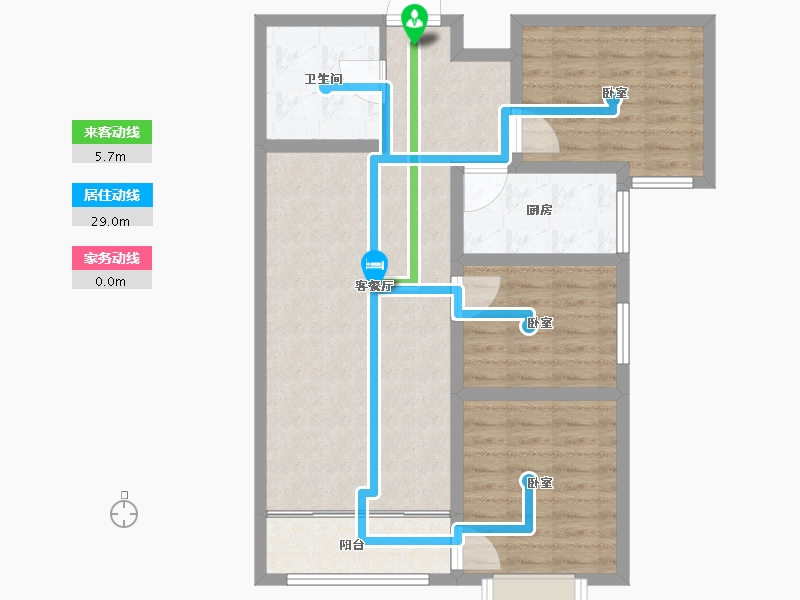 甘肃省-兰州市-兴隆和畅苑-84.00-户型库-动静线