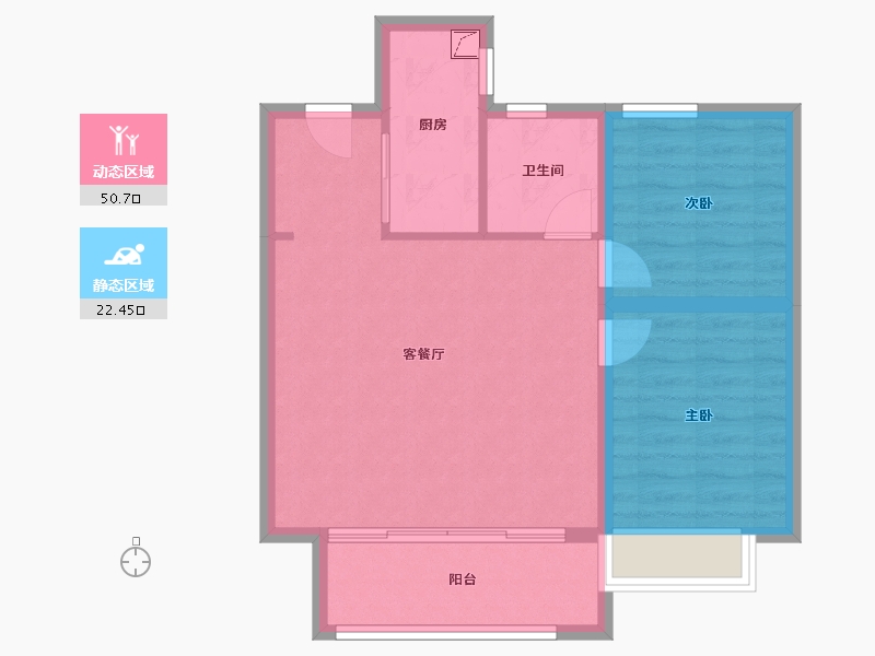 天津-天津市-博屿海-65.86-户型库-动静分区