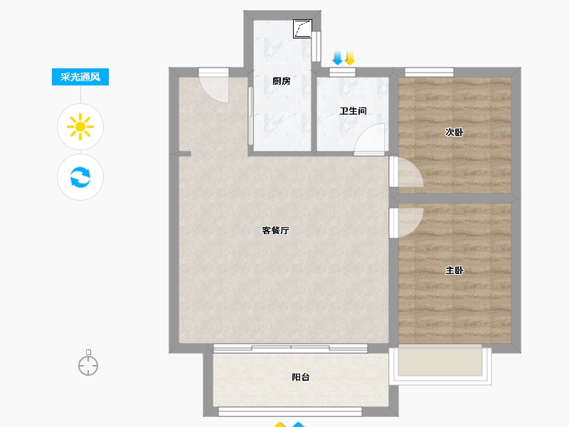 天津-天津市-博屿海-65.86-户型库-采光通风