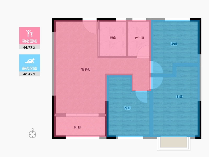 甘肃省-兰州市-兰州大名城-76.03-户型库-动静分区