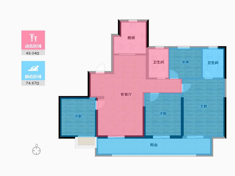 浙江省-宁波市-绿城·通山未来社区-111.20-户型库-动静分区