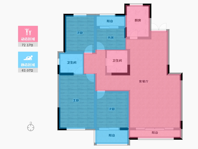 甘肃省-兰州市-兴隆和畅苑-121.08-户型库-动静分区