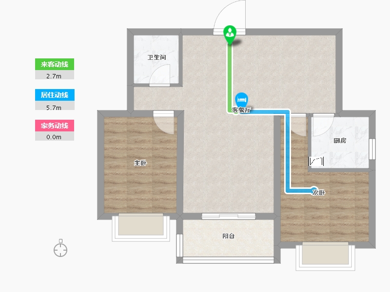 甘肃省-兰州市-兰石豪布斯卡-66.83-户型库-动静线