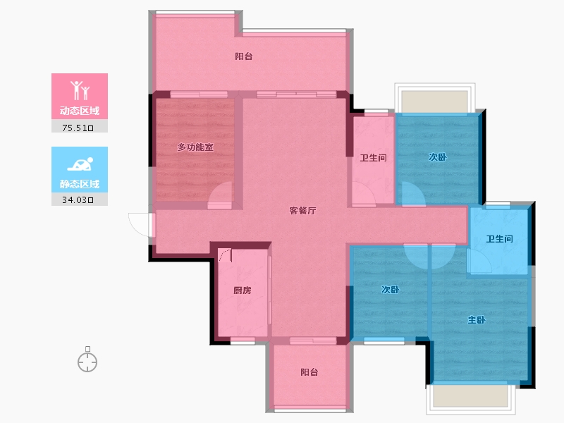 广西壮族自治区-南宁市-广源凤岭1号-97.88-户型库-动静分区